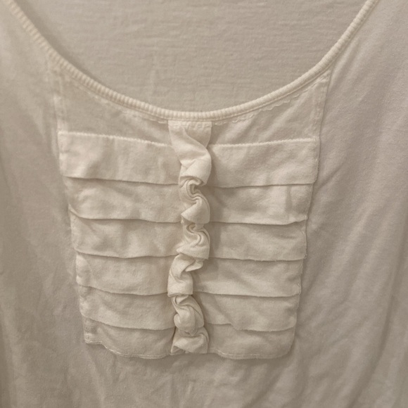 See by Chloe ruffle T Shirt scoop Neckline Women's Size 12 - Picture 2 of 4